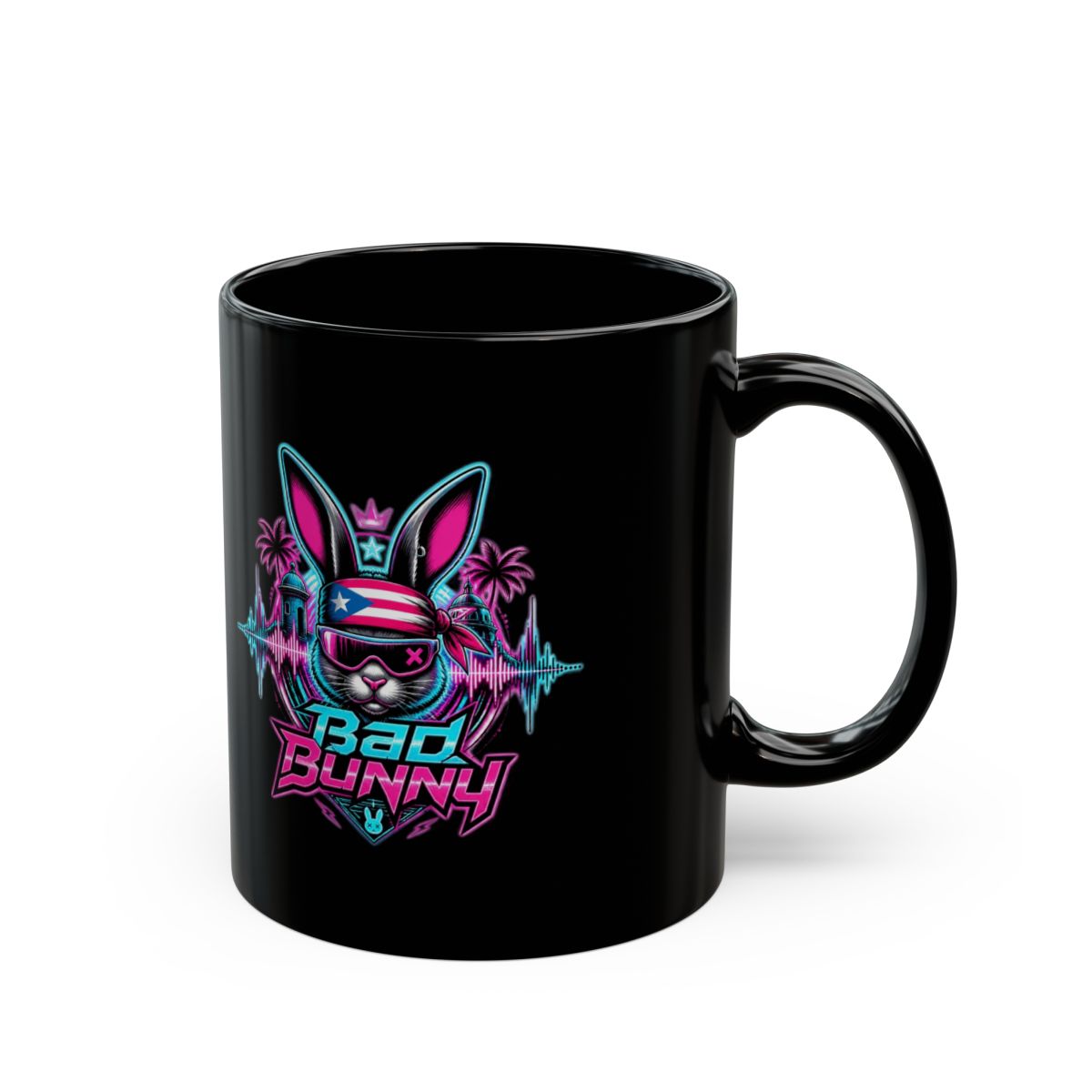Bad Bunny Black Mug - Official mugs merchandise