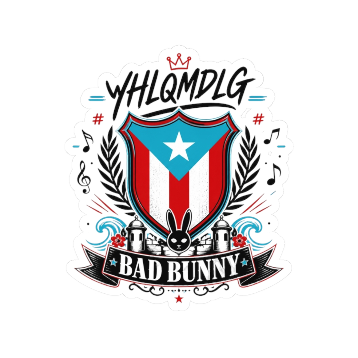 Bad Bunny "YHLQMDLG" Sticker - Official stickers merchandise