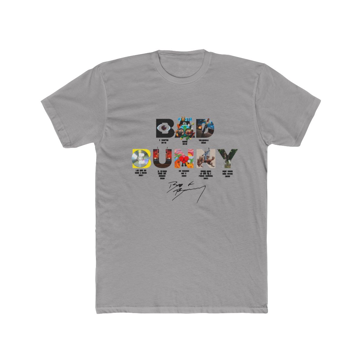 Bad Bunny Typography Album Cover Art Mashup T Shirt - Official t-shirts merchandise