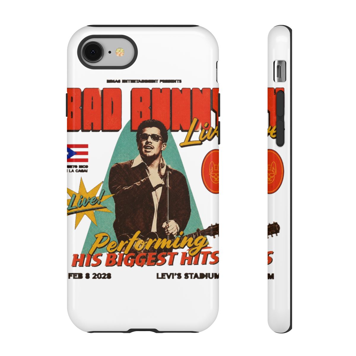 Bad Bunny Retro Super Bowl 2026 Concert Vintage Phone Case - Official phone-cases merchandise