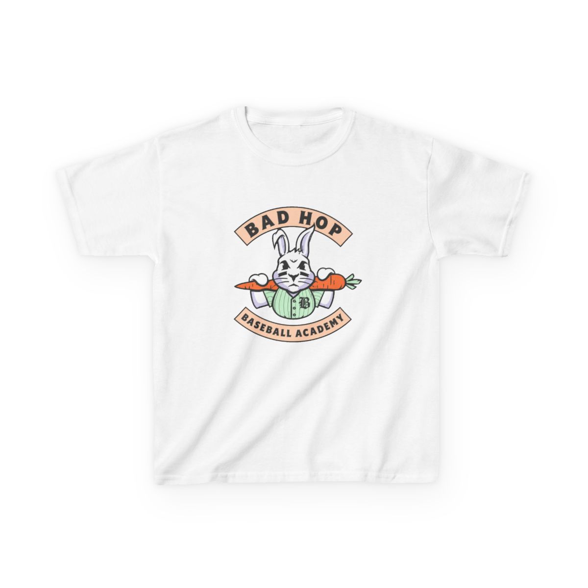 Bad Hop Baseball Academy Angry Bunny Mascot Sports Kids T-Shirt - Official t-shirts merchandise