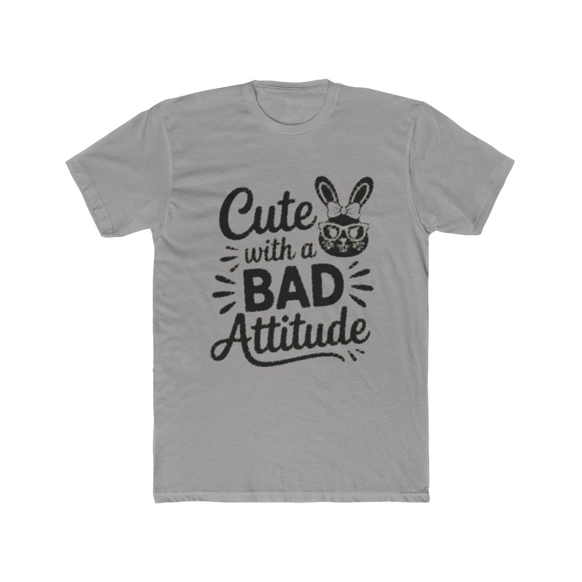 Cute With A Bad Attitude Bunny T-Shirt - Official t-shirts merchandise