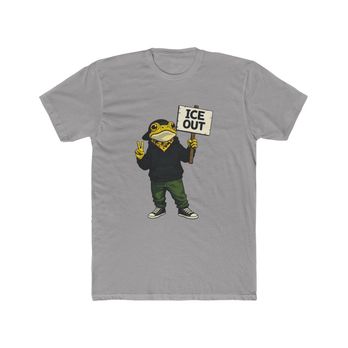 ICE Out Humanity Message Bunny Concho Frog Bad T-Shirt - Official t-shirts merchandise